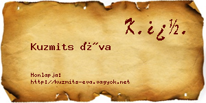 Kuzmits Éva névjegykártya