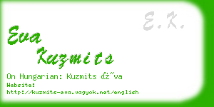 eva kuzmits business card